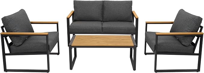 Patio Furniture Set, 4 Pieces Outdoor Patio Furniture - Image 7
