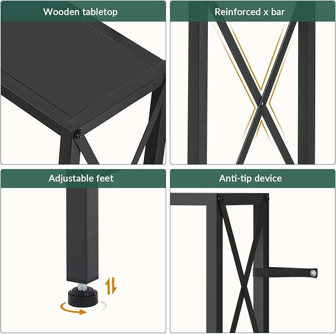 Gewudraw Console Table Narrow Long, Behind Couch Table - Image 8
