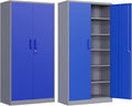 Metal Garage Storage Cabinet, Lockable Metal Cabinet by Anxxsu