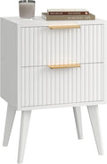 YAUKOMEL Fluted Nightstand by YAUKOMEL