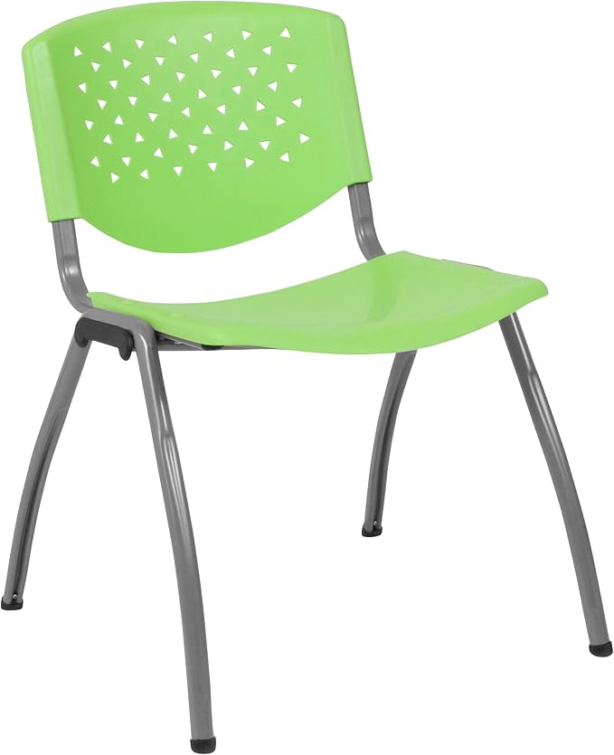 Flash Furniture HERCULES Series 880 lb. Capacity Green Plastic Stack Chair by FlashFurniture