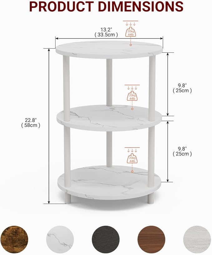 XBurmo Round Coffee Table for Living Room - Image 2