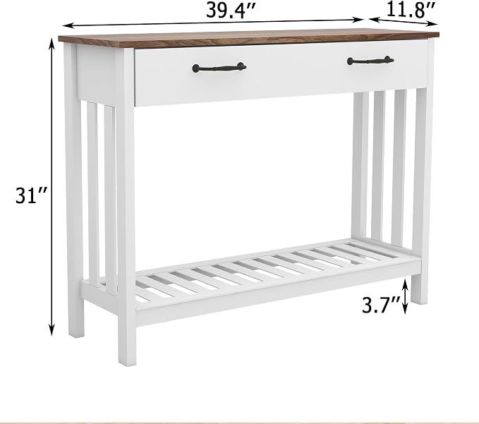TaoHFE Farmhouse Narrow Console Table Modern Wooden, Living Room Tables Narrow - Image 2