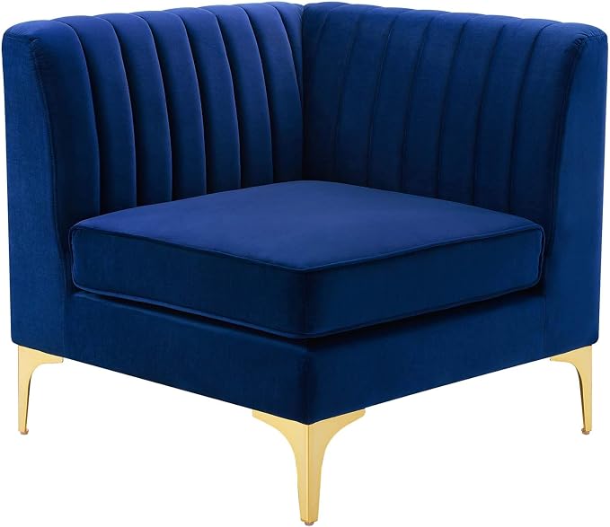 Modway EEI-4346-NAV Triumph Channel Tufted Performance Velvet Loveseat - Image 5