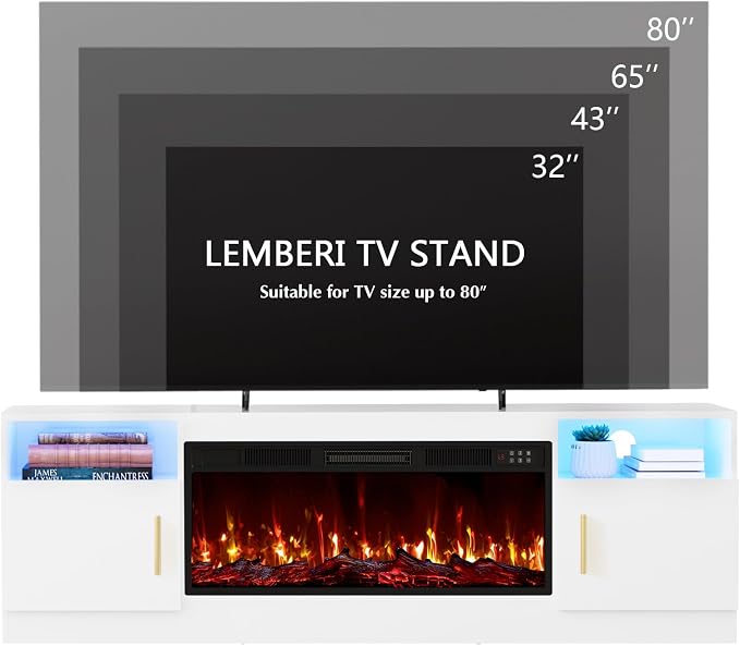 Lemberi Fireplace TV Stand - Image 3