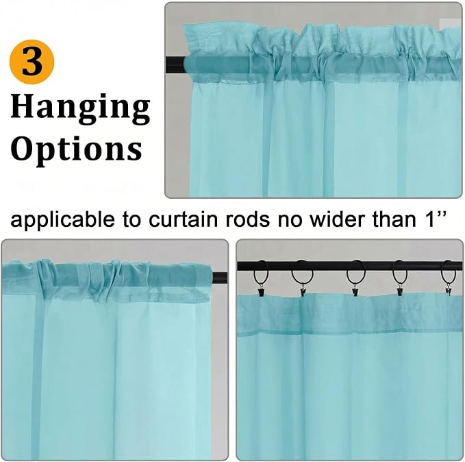 Gwine Extra Long Sheer Curtains 120 Inches Long - Image 2