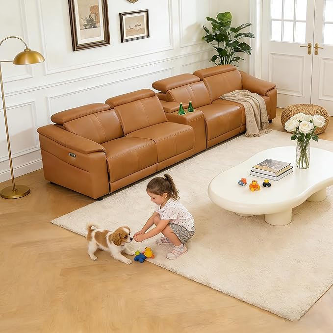 Power Recliner Sofa Set, Reclining Sectional Sofa Couch - Image 9