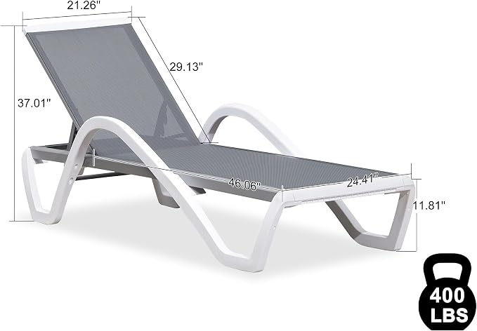 PURPLE LEAF Patio Chaise Lounge Chair - Image 3