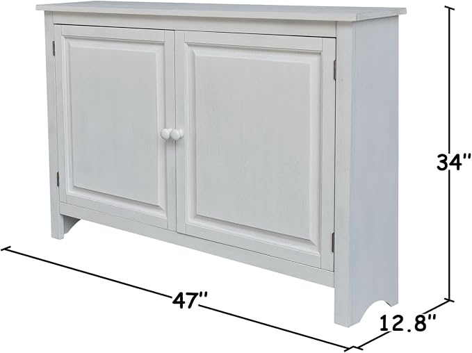International Concepts 34" High Solid Wood Hall Storage Cabinet Cupboard - Image 2