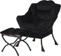 Welnow Lazy Chair with Ottoman, Modern Accent Chair with Armrests and a Side by LifeGetsBetterWithWelnow