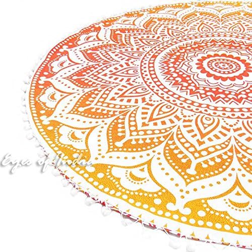 Mandala Floor Pillow Cover Meditation Cushion Seating Throw Hippie Round - Image 9