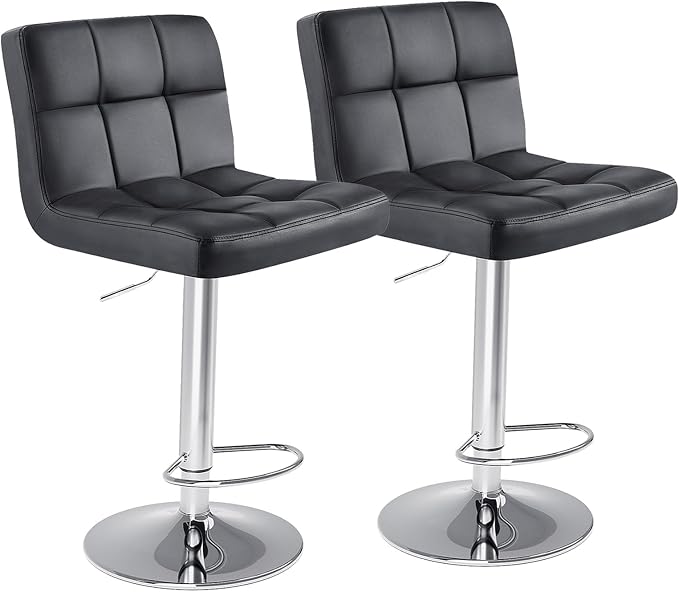 DUMOS Bar Stools Set of 2, 24 inch Counter Height Bar Stools, Upholstered - Image 8
