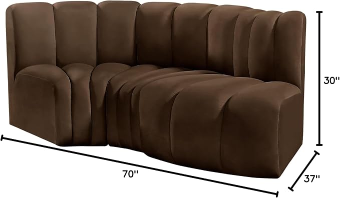 Meridian Furniture 103Brown-S3D Arc Collection Modern | Contemporary Modular - Image 3