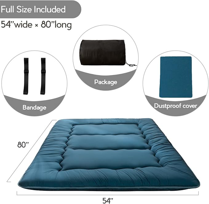 MAXYOYO Japanese Floor Mattress Futon Mattress, Thicken Sleeping Pad Foldable - Image 2