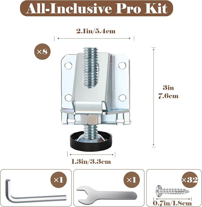 Heavy Duty Leveling Feet, 8 Pack Adjustable Furniture Levelers - Image 7