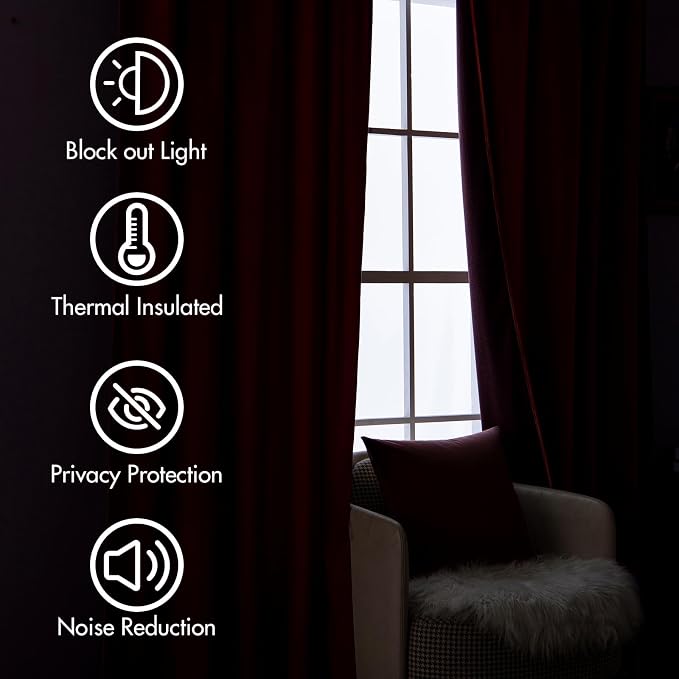 MIULEE Velvet Curtains Luxury Blackout Curtains - Image 4
