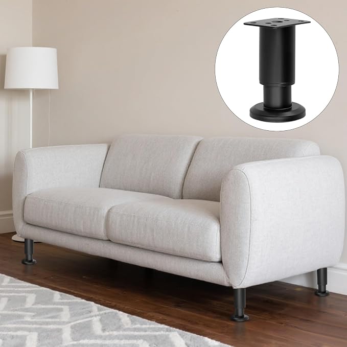 8 PCS Adjustable Metal Furniture Legs 3.15-4.72 Inch, Heavy Duty Replacement - Image 5