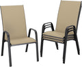 JEAREY Patio Dining Chairs Set of 4, Outdoor Stackable Dining Furniture Set by JEAREYOutdoorsCollection