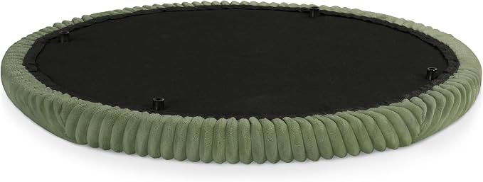 Furniture of America Lennox Modern Chenille 29-inch Round Storage Ottoman - Image 7