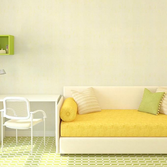 Grasscloth Peel and Stick Wallpaper Beige and Yellow Contact Paper 15.7inch x - Image 7