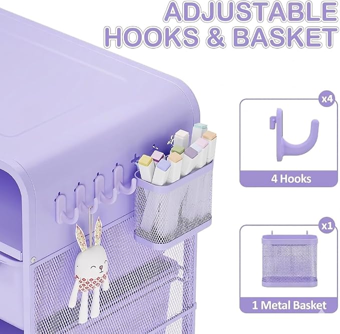 SYKIARIOL Kids Nightstand, Girls Bedside Table, Night Side Table, Kids Night - Image 7