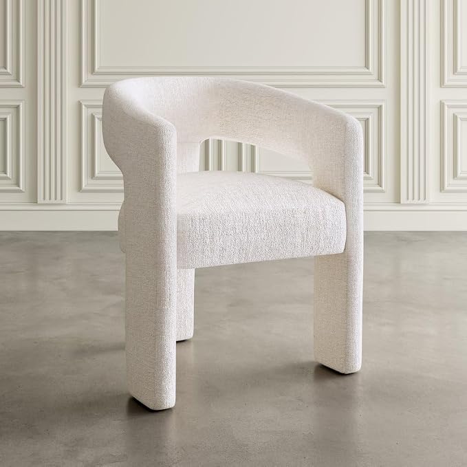 Jofran Gwen Jacquard Upholstered Accent Chair, Modern Luxury Plush Sculptural - Image 8