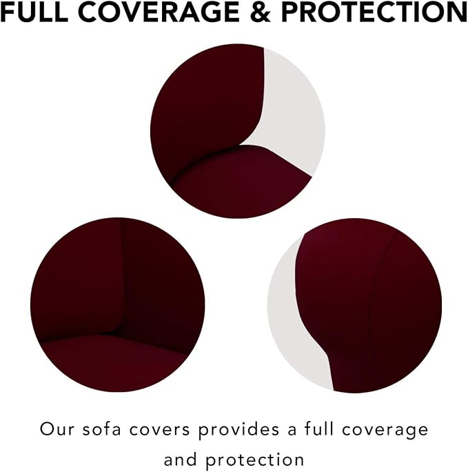 PureFit Super Stretch 4 Seater Sofa Slipcover – Spandex Non Slip Soft Couch - Image 3