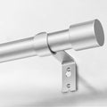 IFELS Heavy Duty Curtain Rods for Windows 66 to 120 Inch, 1 Inch Silver Curtain by IFELS