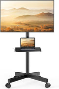 PERLESMITH Rolling TV Stand for 23-63 Inch Flat/Curved Screen TVs up to 88 lbs by PERLESMITH