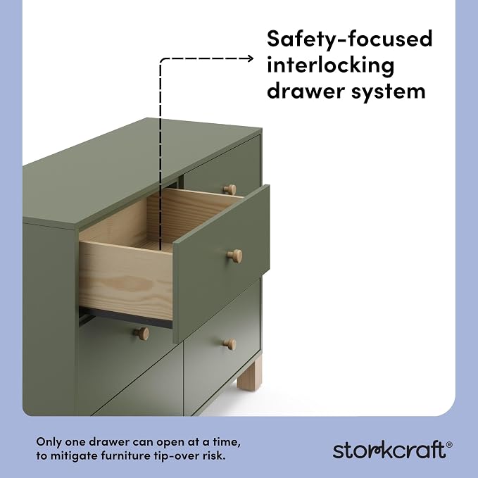 Storkcraft California 6-Drawer Double Dresser - Image 7