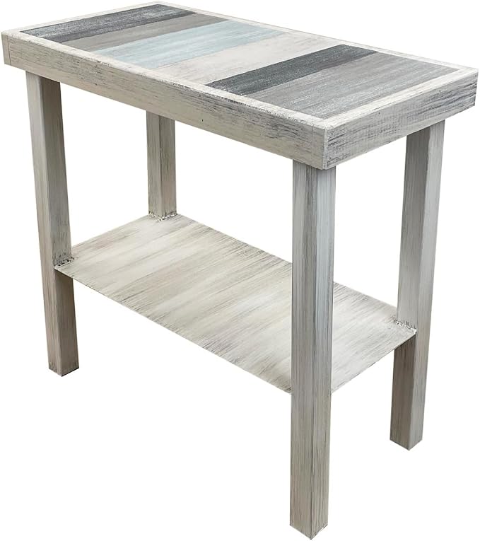 Furniture Barn USA Cottage and Nautical Striped Rectangle End Table by FurnitureBarnUSA