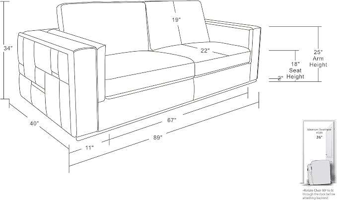 Blackjack Furniture Catania Modern Top Grain Italian Leather Sofa Set - Image 11