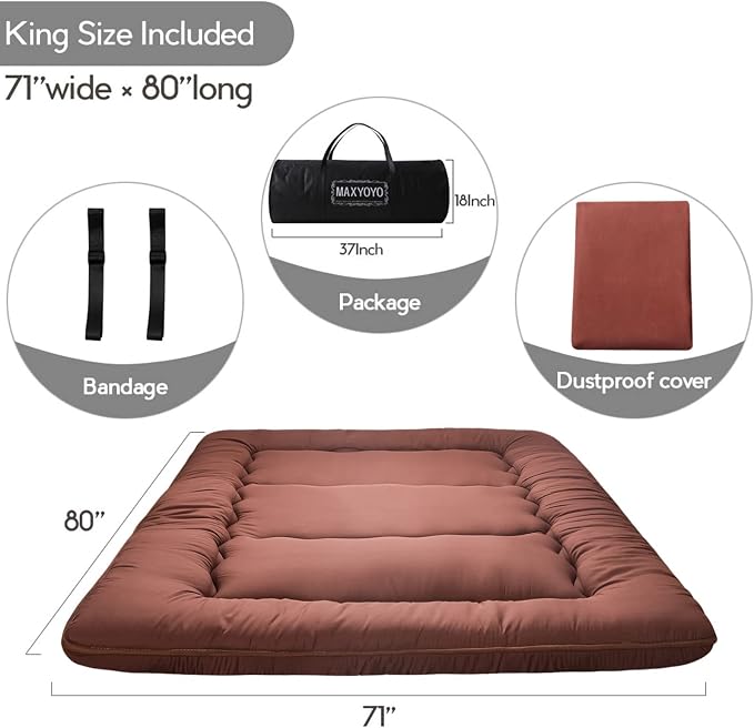 Japanese Shiki Futon Mattress Floor Mattress Thicken Tatami Mat Sleeping Pad - Image 2