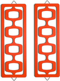 CroBlissful 2 Pcs Mid Century Modern Wall Art Wood Mid Century Elegance Decor by CroBlissful
