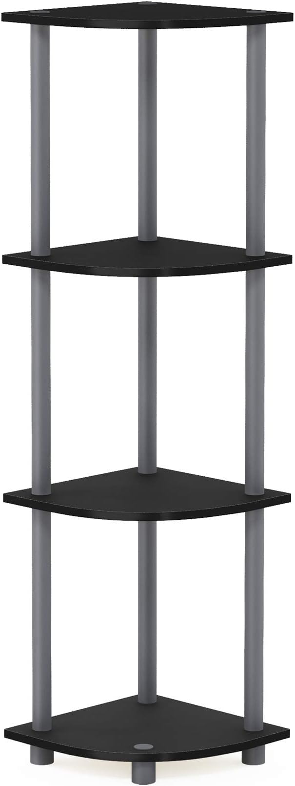 Furinno Turn-N-Tube Corner Shelf, 4-Tier Corner Bookshelf, Display Storage - Image 5