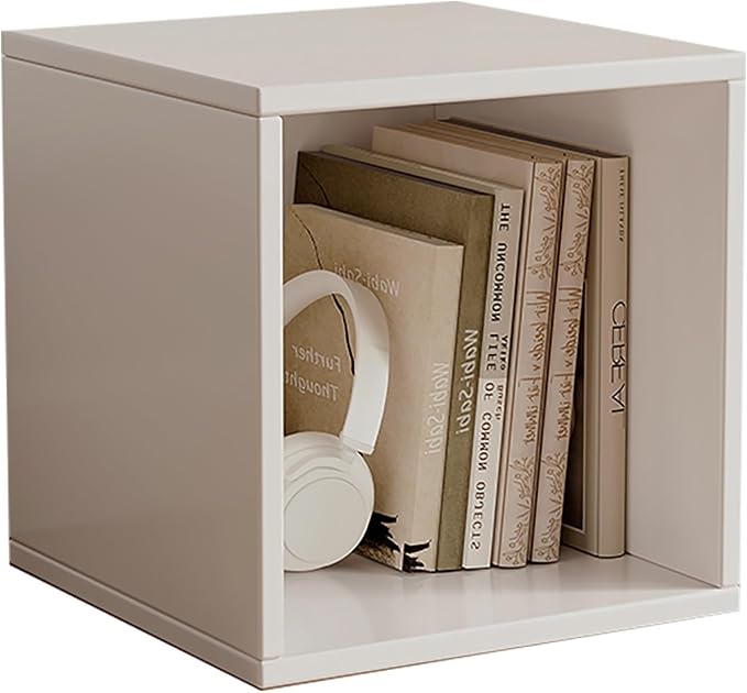 Versatile wooden storage cabinet, space-saving modular organizer by Unknown