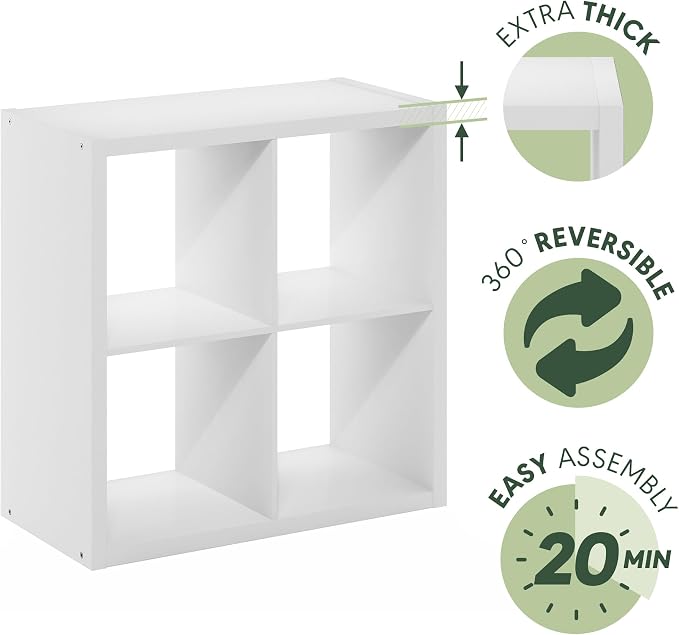 Furinno Cubicle Open Back Decorative Cube Storage Organizer - Image 6