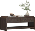 Oak&Sparrow 48'' Boho Coffee Table, Thickened Arc-Shaped Design by OakSparrow
