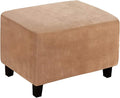 Ottoman Cover, Stretch Rectangle Velvet Ottoman Slipcovers of Foot Stool by LiveGo