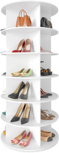 SpaceAid 6 Tier Rotating Shoe Rack Tower, Spinning Shoe Display Lazy Susan by SpaceAid