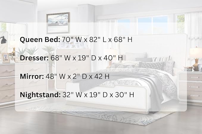 First of a Kind Dior Two Tone Luxury 4 Piece Queen Bedroom Set - Image 5