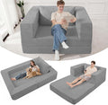 Futon Sofa Bed with Pillow, 3-in-1 Sleeper Sofa Bed with Removable Cover by Cansunna