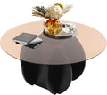 Round Glass Coffee Table for Living Room by Unknown