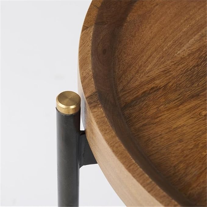 Pemberly Row Nesting Side Tables, 22.5Lx22.5Wx20.8H, Mango Wood Tray Tops - Image 9