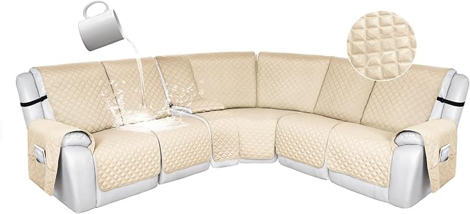 HDCAXKJ 100% Waterproof Reclining Sectional Couch Covers L Shape Recliner Sofa by HDCAXKJ