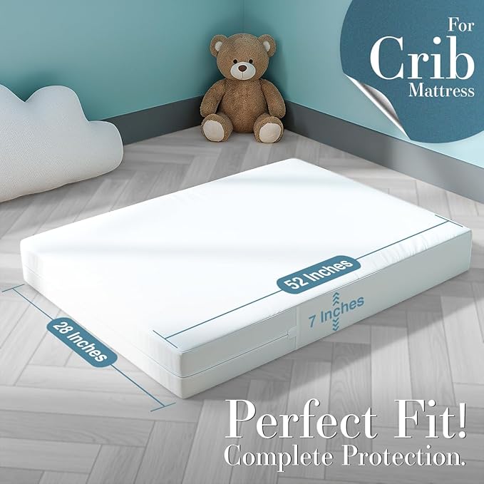 Utopia Bedding Mattress Protector Zippered Crib Size, 100% Waterproof Bed Bug - Image 2