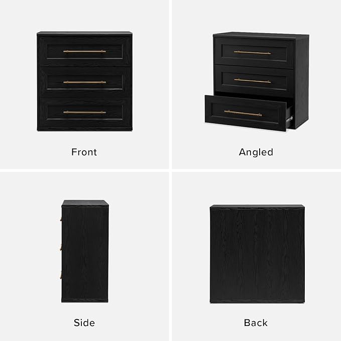 mopio Blake 3 Drawer Dresser for Bedroom, Chest of Drawers, Wood Dresser - Image 6