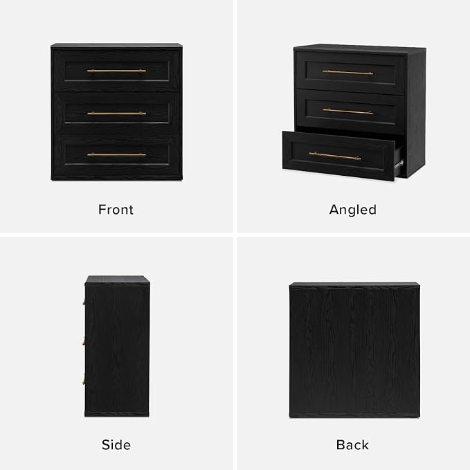 mopio Blake 3 Drawer Dresser for Bedroom, Chest of Drawers, Wood Dresser - Image 6