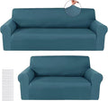 Peryiter 2 Pcs Sofa Covers Couch and Loveseat Covers Set Stretch Sofa Slipcover by Peryiter