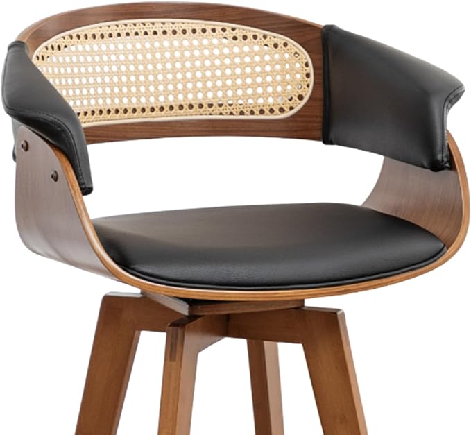 Set of 3 Rattan Swivel Bar Stools - Image 9